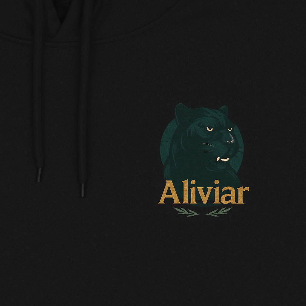 Fleece Panther Logo Hoodie